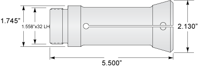 1" Acme-Gridley Round Collet, 6MM (.2362)