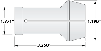 7/8" Cleveland Collet 1/2" Round Serrated