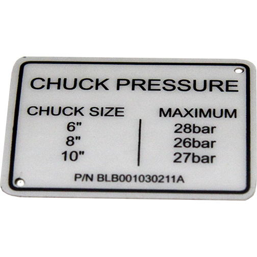 Chuck Pressure Tag