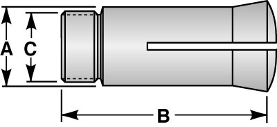 16C Collet, Metric, Rectangle Smooth (3.175mm to 28.971875mm)