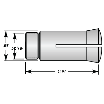 3SS Collet Metric Square Smooth