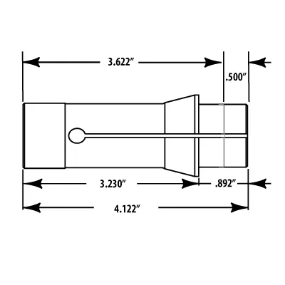 TF37 1/2" Extended-Nose Emergency Collet