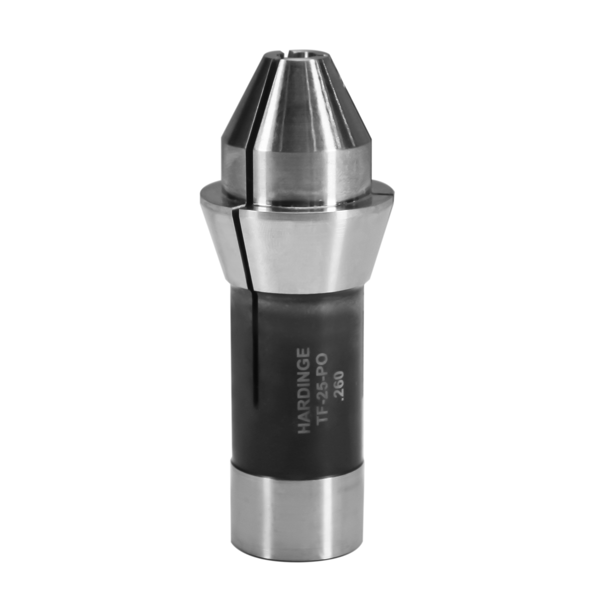 TF25 Round Smooth, Extended Nose Swiss Collet. Decimal Sizes .008" to .813"