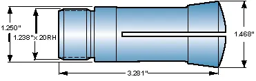 .79mm - 17.8mm, 5C Square Collet, Smooth, Metric