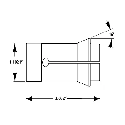 S20-HM Collet, Fractional, Rectangle Smooth (1/8" to 1-5/64")
