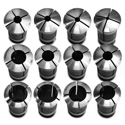12 Piece, 1/4" to 1-5/8" by 8ths, Round Smooth 16C Collets